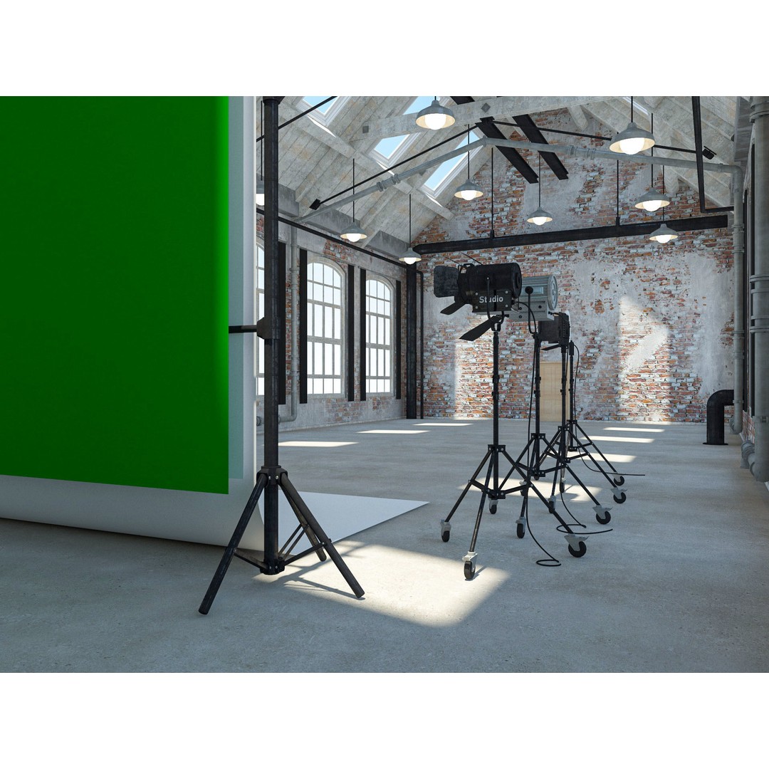 Loft Photo Studio 3D Model – Scandinavian Interior, Blender & FBX Formats - View 10