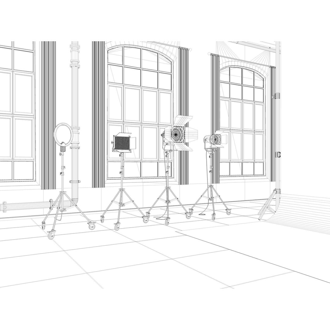 Loft Photo Studio 3D Model – Scandinavian Interior, Blender & FBX Formats - View 18