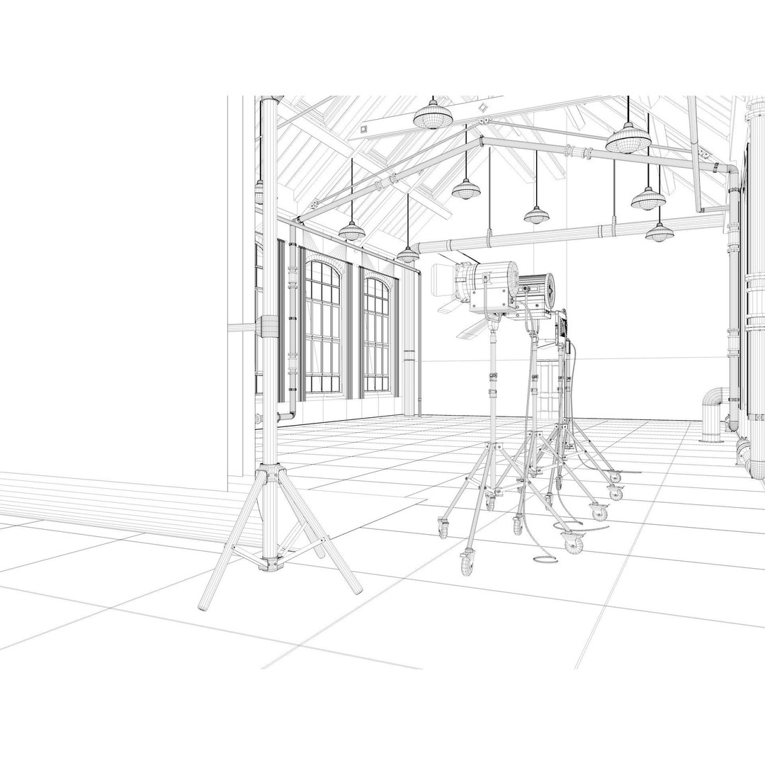 Loft Photo Studio 3D Model – Scandinavian Interior, Blender & FBX Formats - View 20