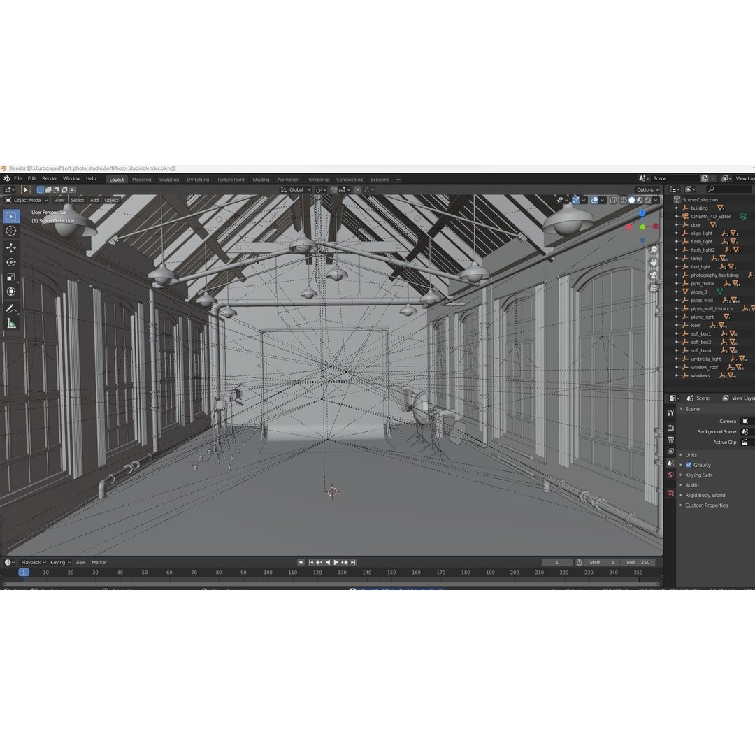 Loft Photo Studio 3D Model – Scandinavian Interior, Blender & FBX Formats - View 22