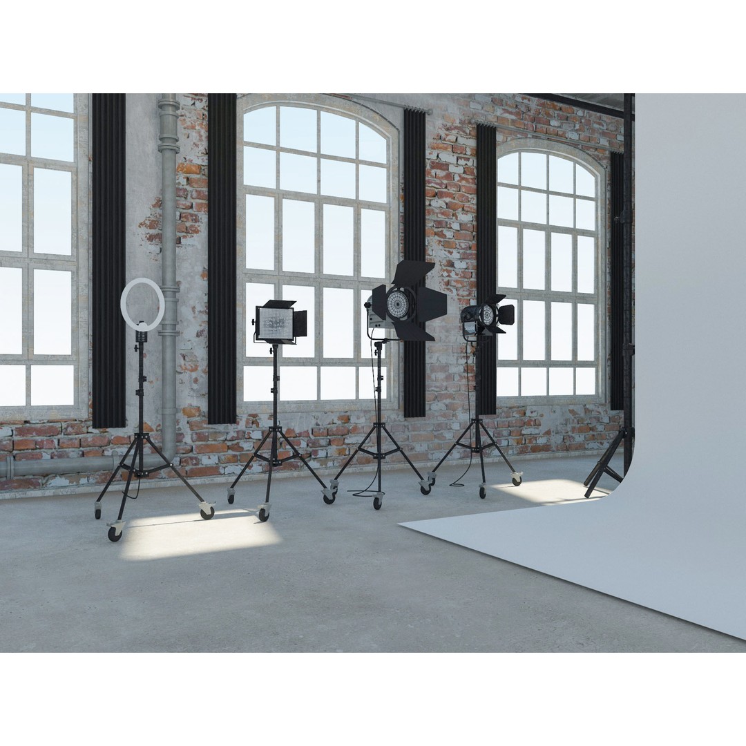 Loft Photo Studio 3D Model – Scandinavian Interior, Blender & FBX Formats - View 5