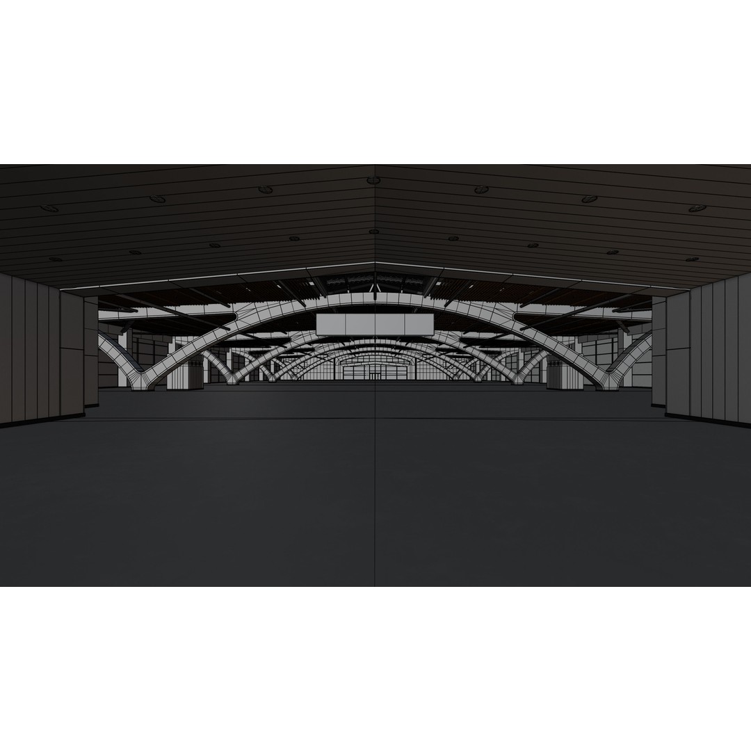 Exhibition Hall 3D Model – Low Poly Interior with PBR Textures, FBX, OBJ - View 18