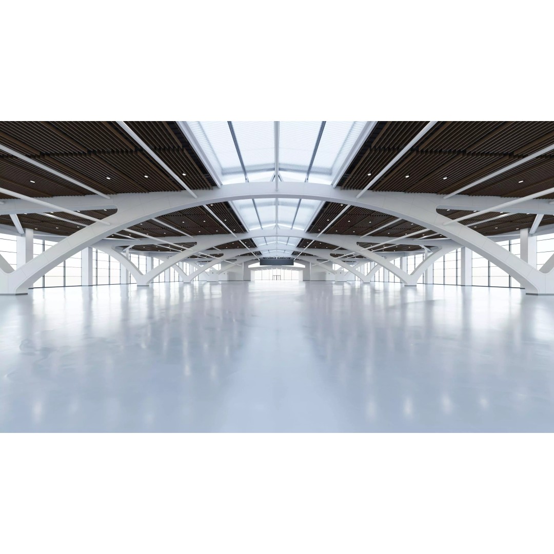 Exhibition Hall 3D Model – Low Poly Interior with PBR Textures, FBX, OBJ - View 2