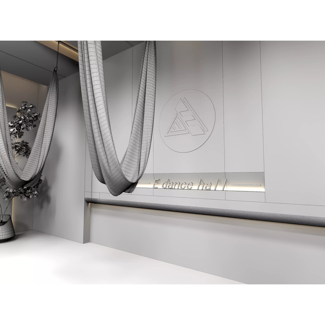 Modern Pilates Studio 3D Model – Realistic Interior Scene, FBX, OBJ - View 12