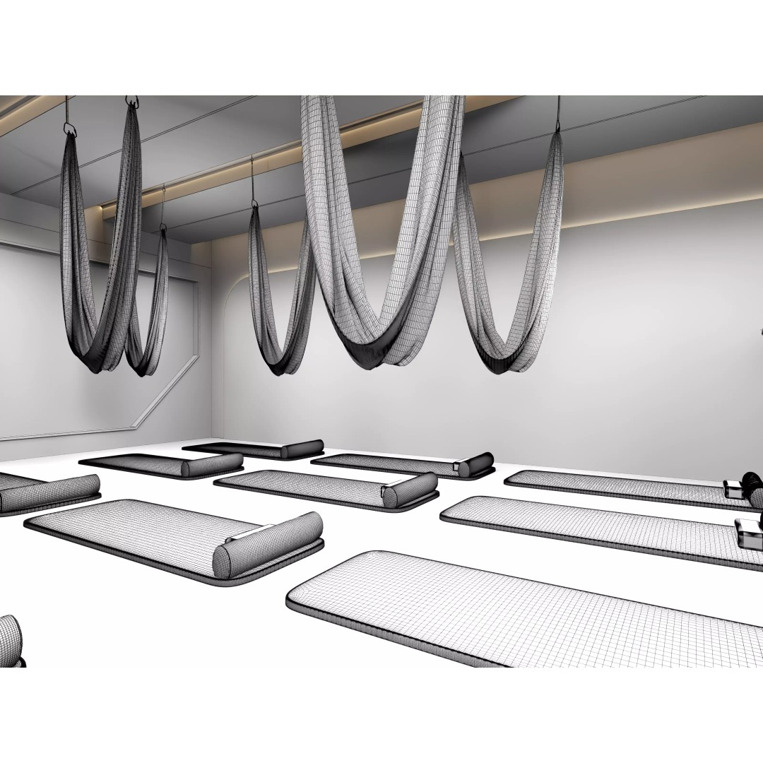 Modern Pilates Studio 3D Model – Realistic Interior Scene, FBX, OBJ - View 15