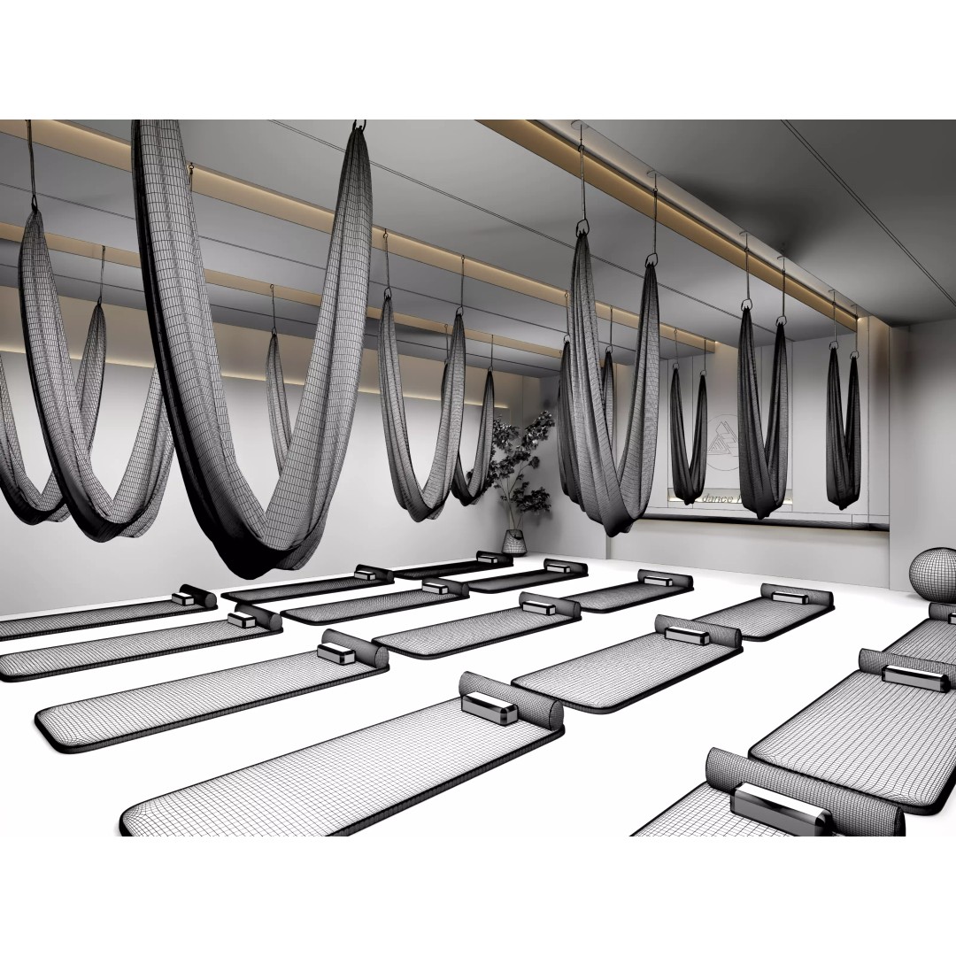 Modern Pilates Studio 3D Model – Realistic Interior Scene, FBX, OBJ - View 17
