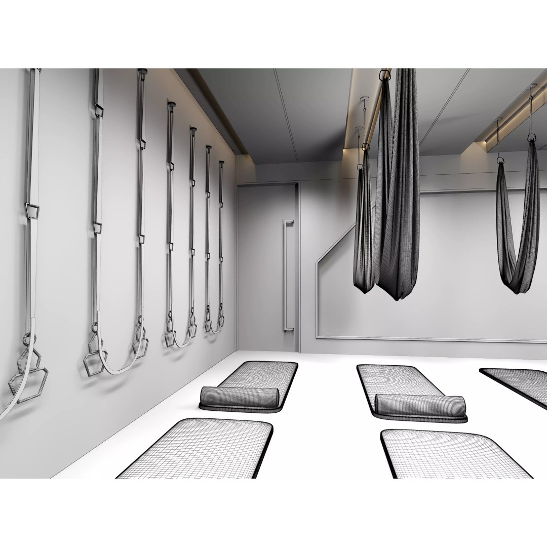 Modern Pilates Studio 3D Model – Realistic Interior Scene, FBX, OBJ - View 18
