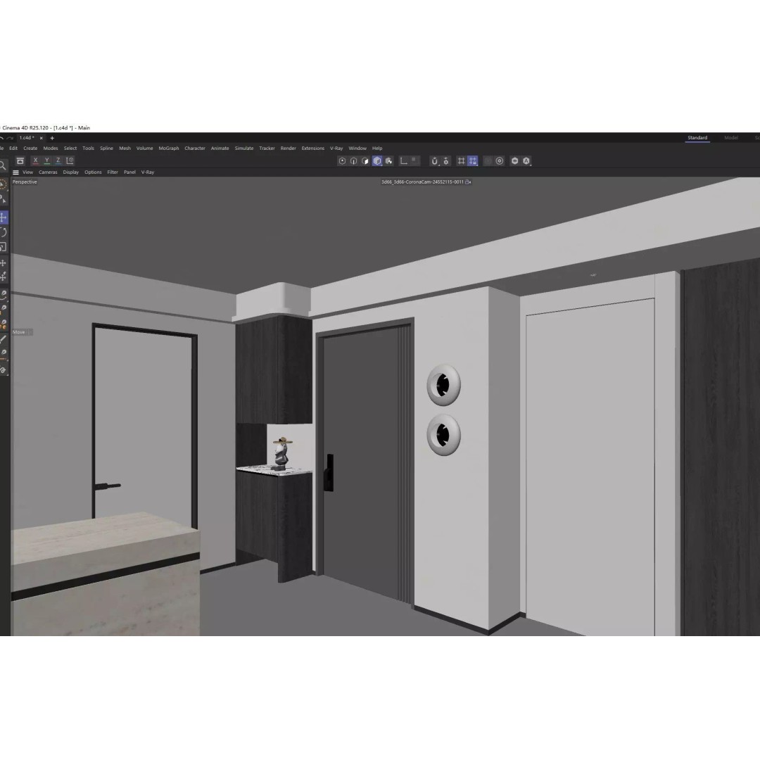 Minimalist Luxury Living Lounge 3D Model – PBR, Fully Textured, Multiple Formats - View 14