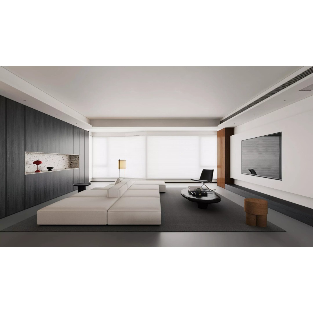 Minimalist Luxury Living Lounge 3D Model – PBR, Fully Textured, Multiple Formats - View 2