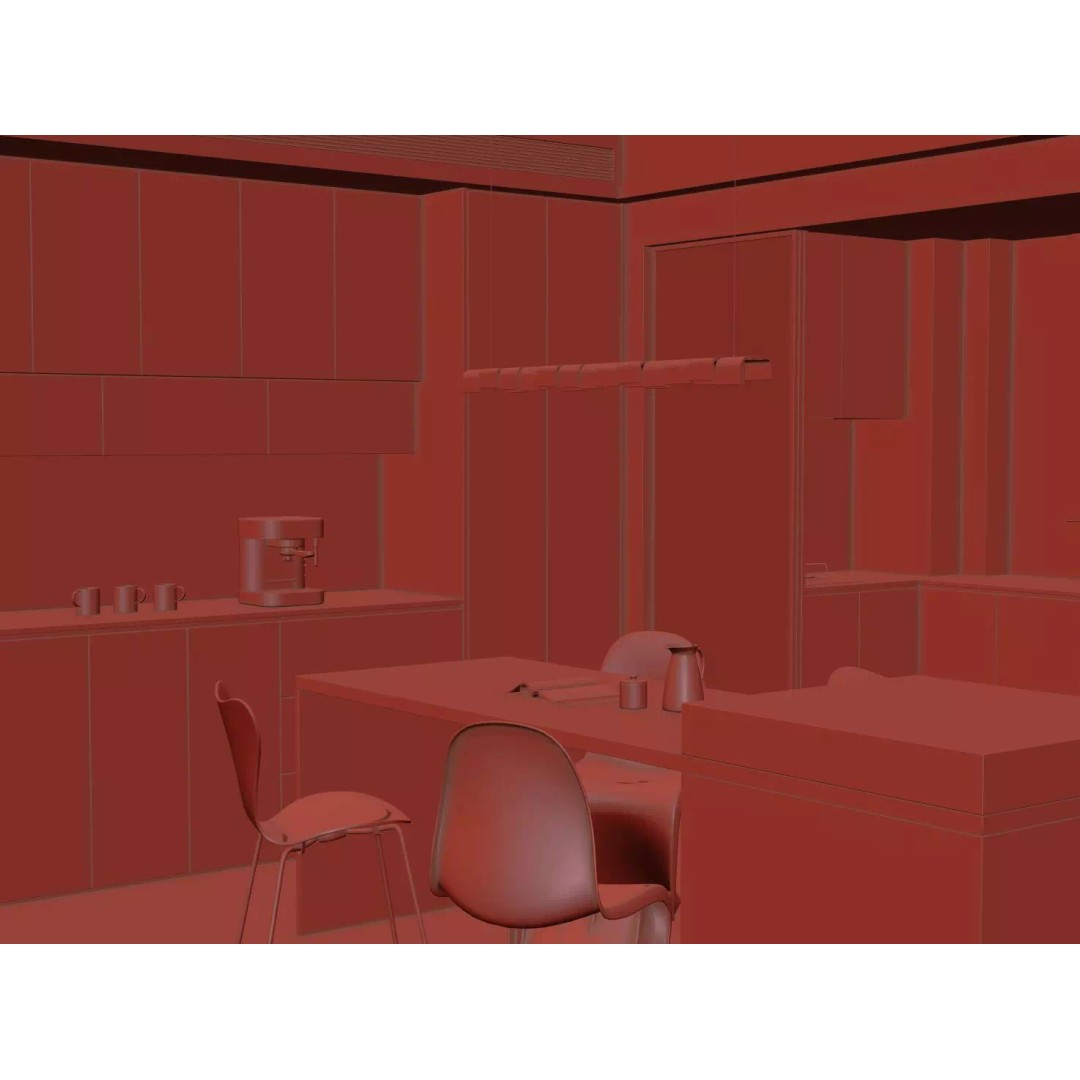 Minimalist Luxury Living Lounge 3D Model – PBR, Fully Textured, Multiple Formats - View 20