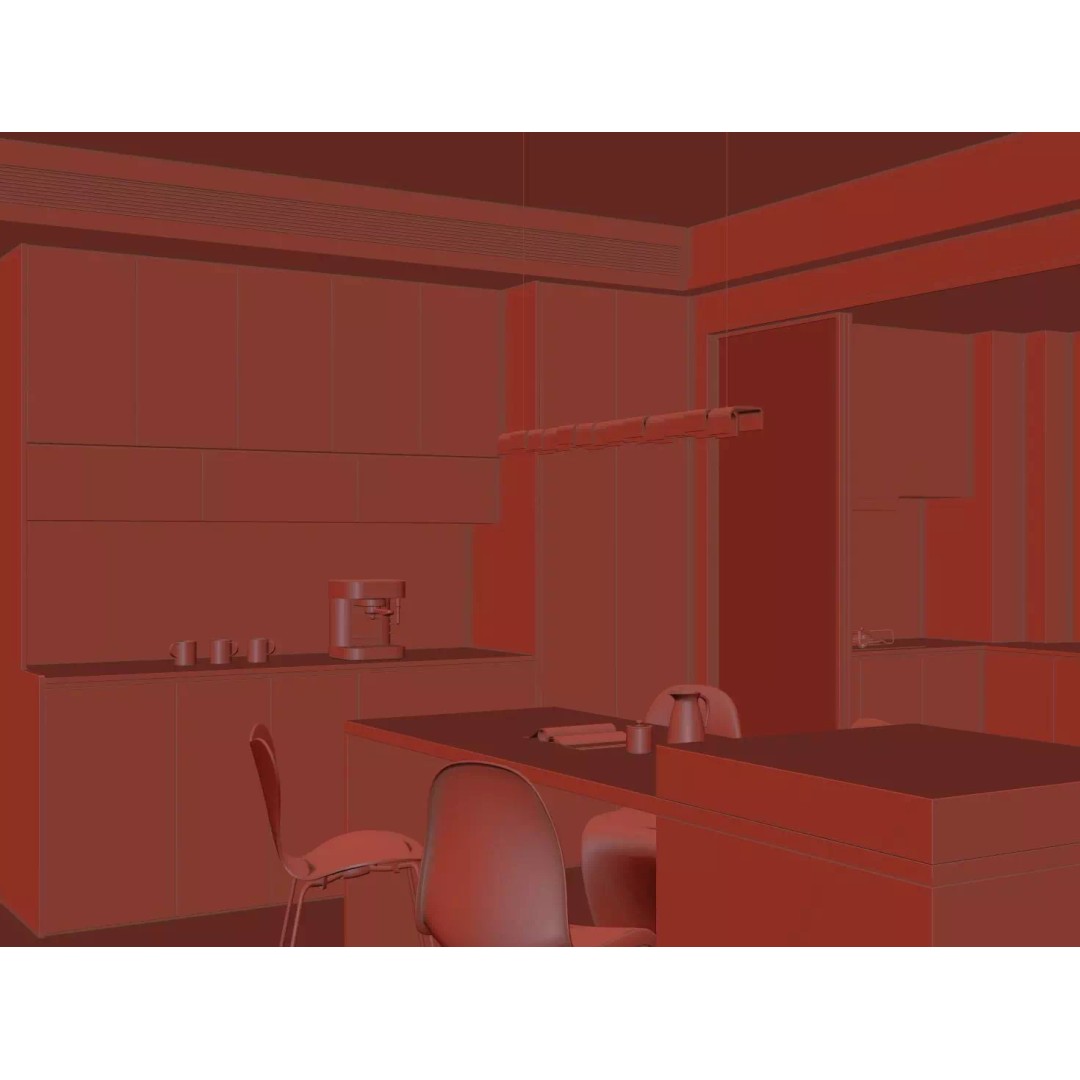 Minimalist Luxury Living Lounge 3D Model – PBR, Fully Textured, Multiple Formats - View 22
