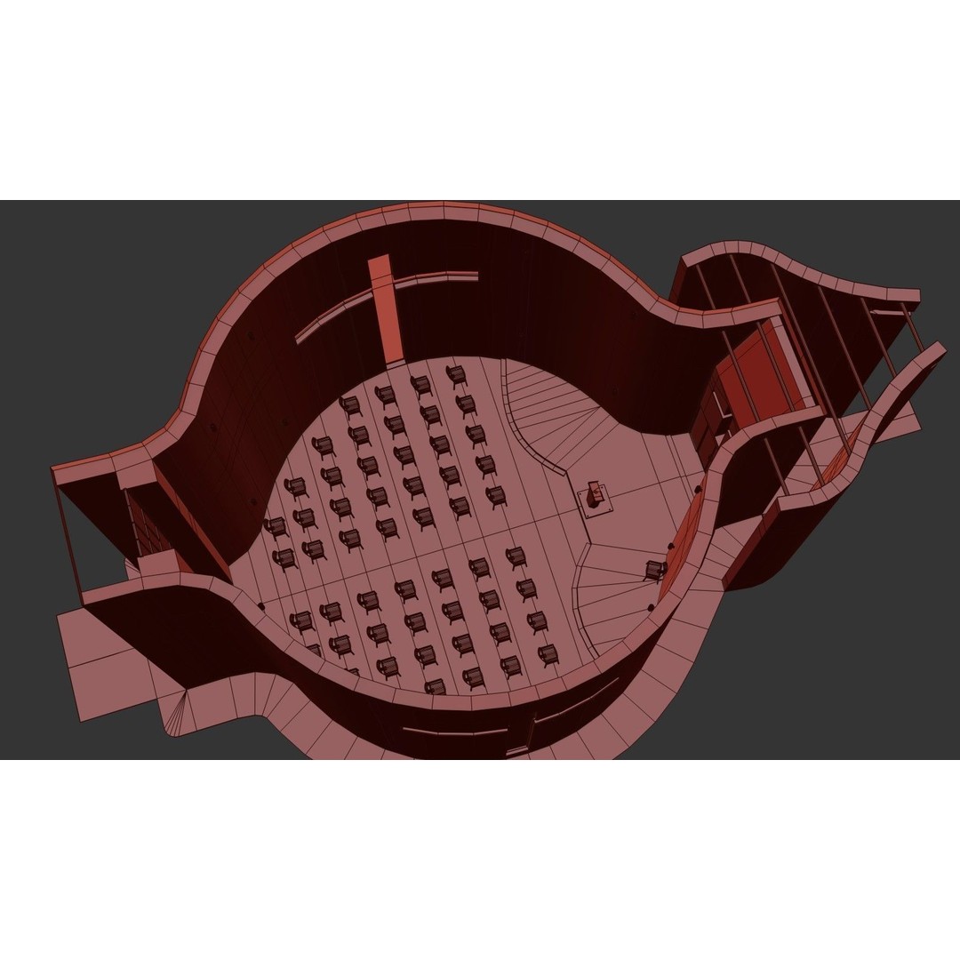 Modern Church 3D Model – Low Poly Architectural Asset with PBR Textures