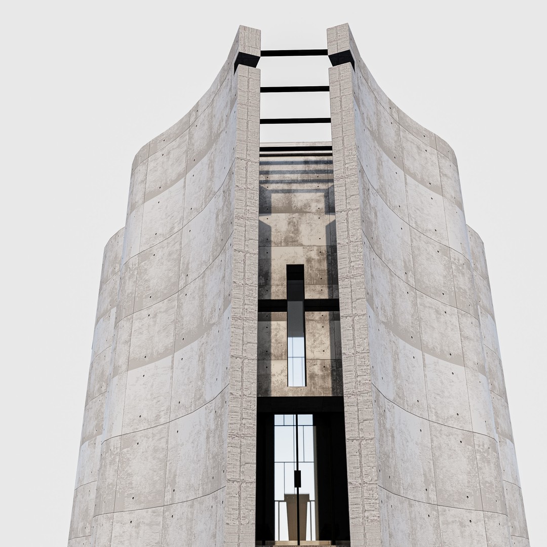 Modern Church 3D Model – Low Poly Architectural Asset with PBR Textures - View 13