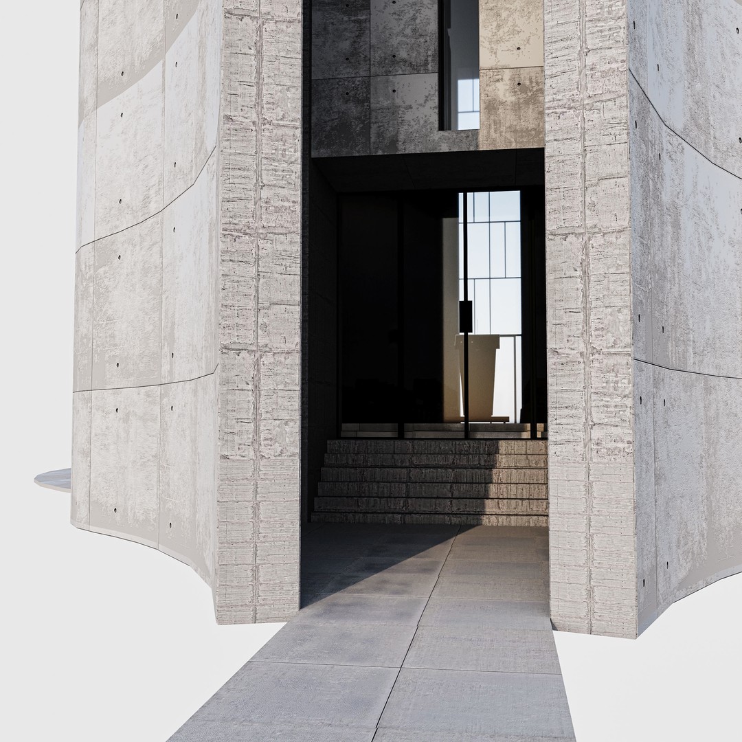 Modern Church 3D Model – Low Poly Architectural Asset with PBR Textures - View 14