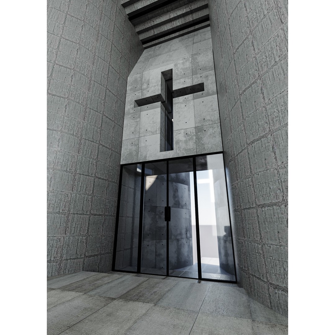 Modern Church 3D Model – Low Poly Architectural Asset with PBR Textures - View 16