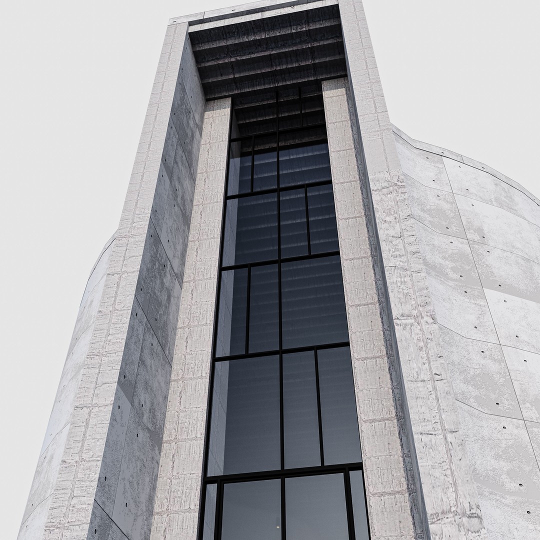 Modern Church 3D Model – Low Poly Architectural Asset with PBR Textures - View 20