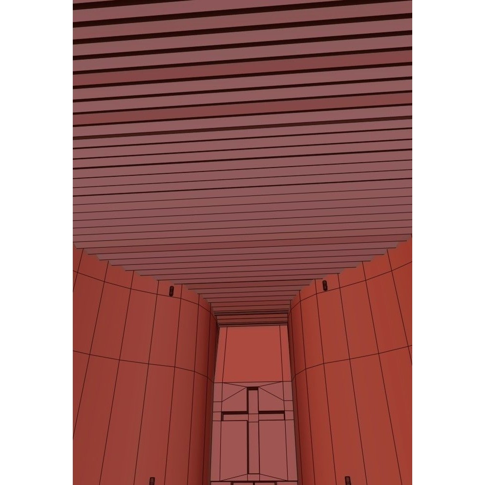 Modern Church 3D Model – Low Poly Architectural Asset with PBR Textures - View 23