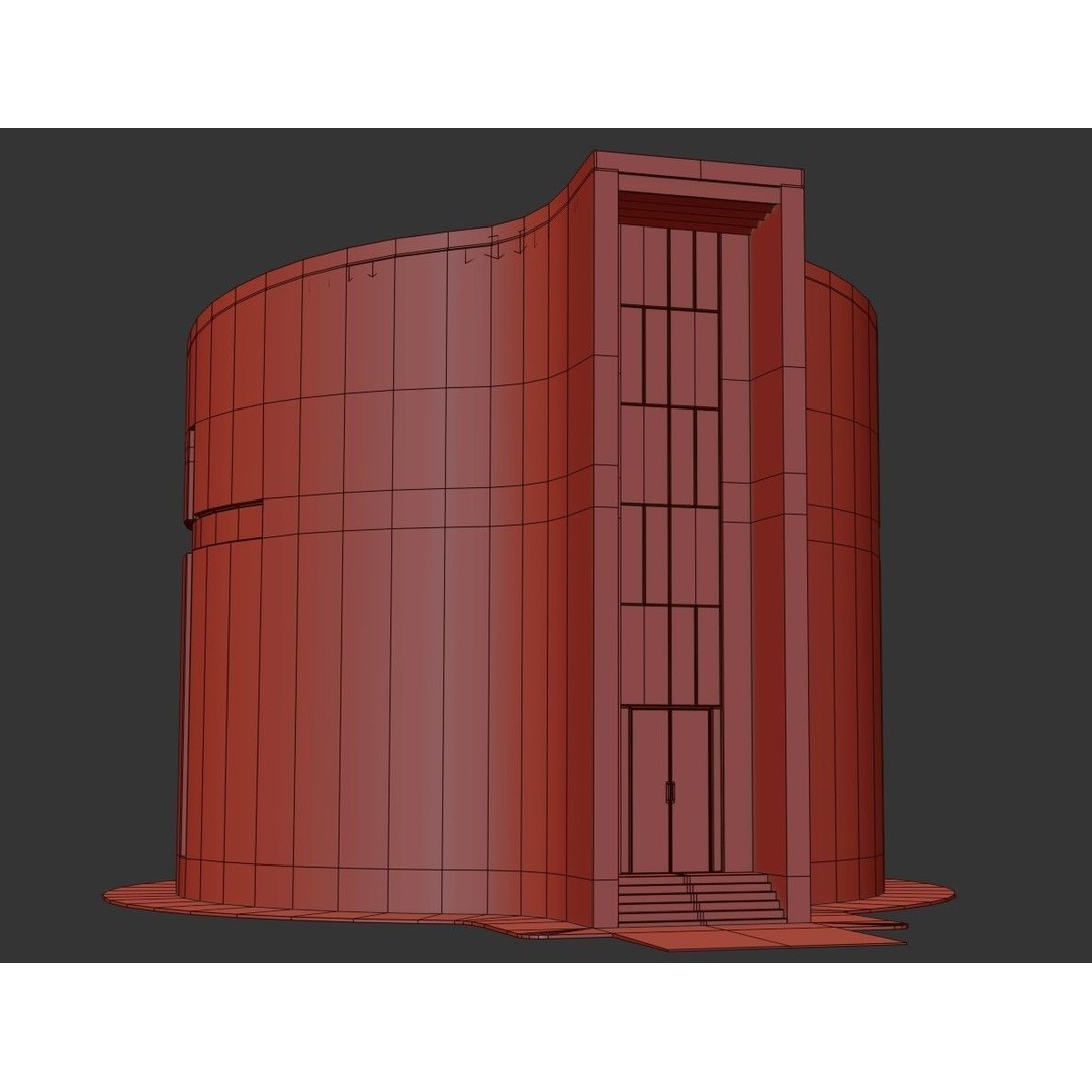 Modern Church 3D Model – Low Poly Architectural Asset with PBR Textures - View 27