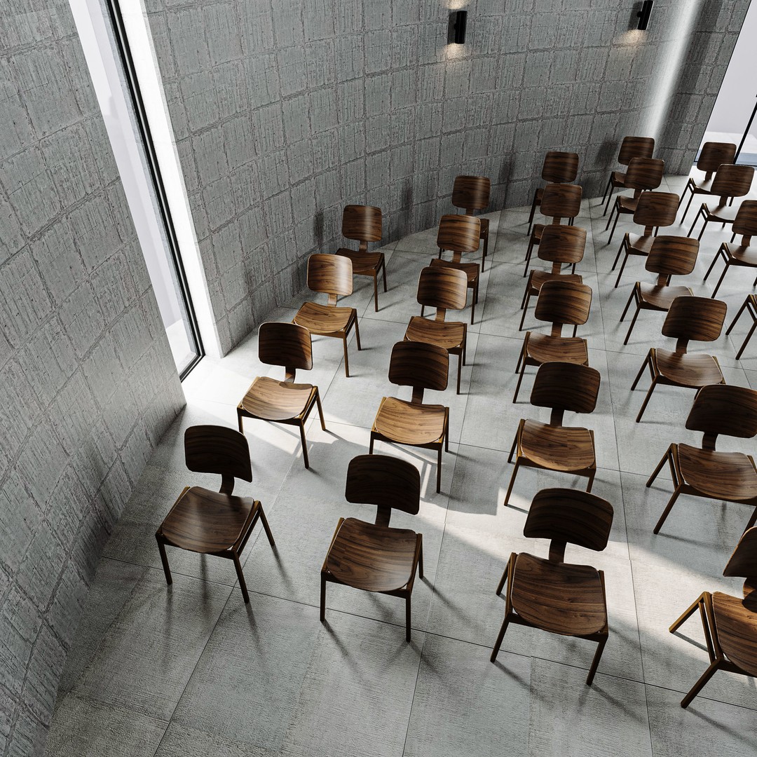 Modern Church 3D Model – Low Poly Architectural Asset with PBR Textures - View 6