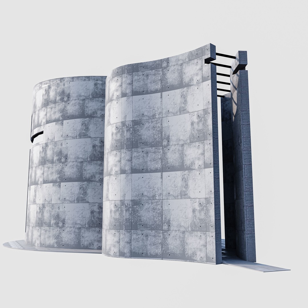 Modern Church 3D Model – Low Poly Architectural Asset with PBR Textures - View 9