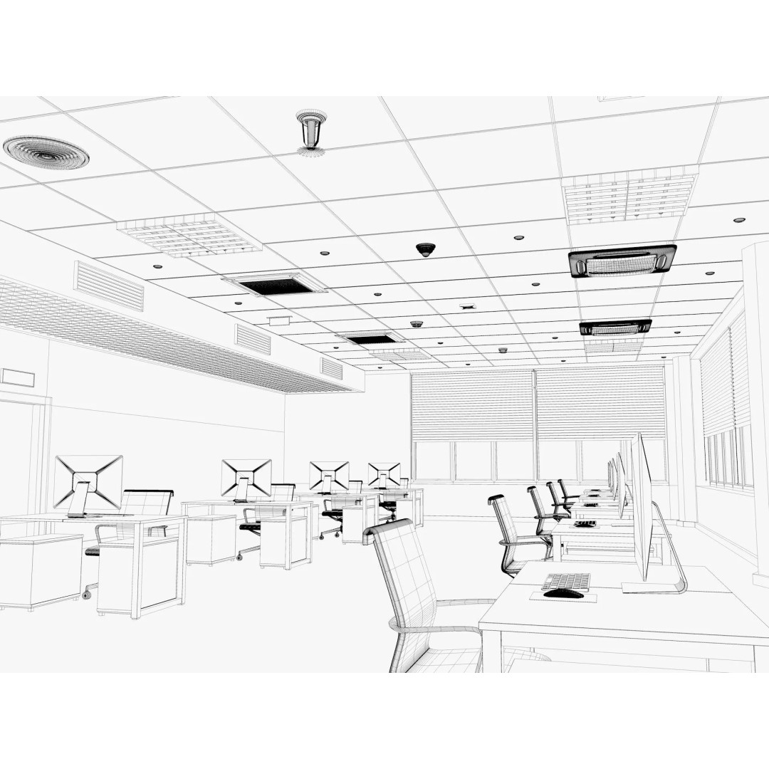 Modern Office Interior 3D Model – Modular Design, Blender & FBX Formats - View 15