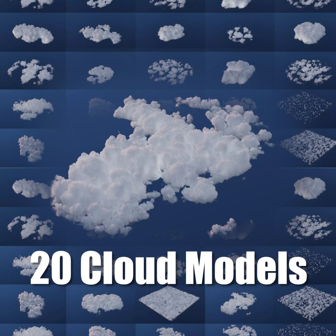 Volumetric Cloud Pack 3D Model – Realistic VDB Cloudscapes for Animation - View 2