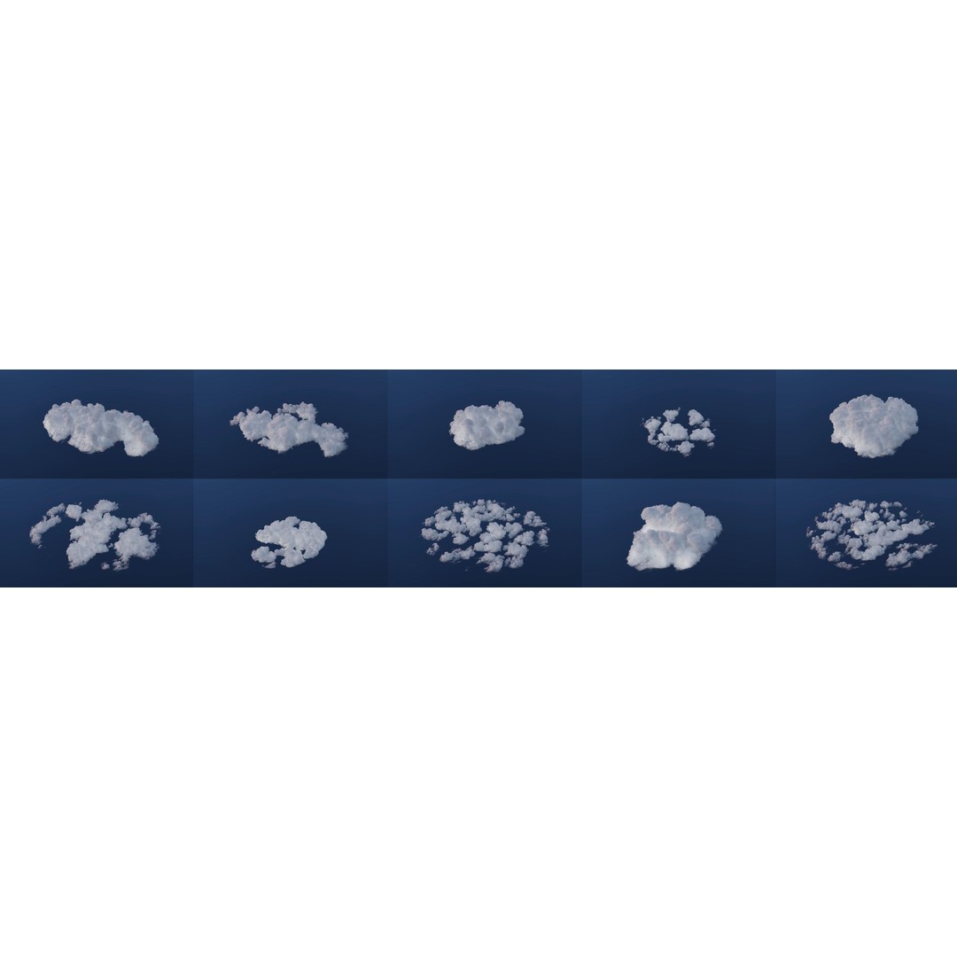 Volumetric Cloud Pack 3D Model – Realistic VDB Cloudscapes for Animation - View 3
