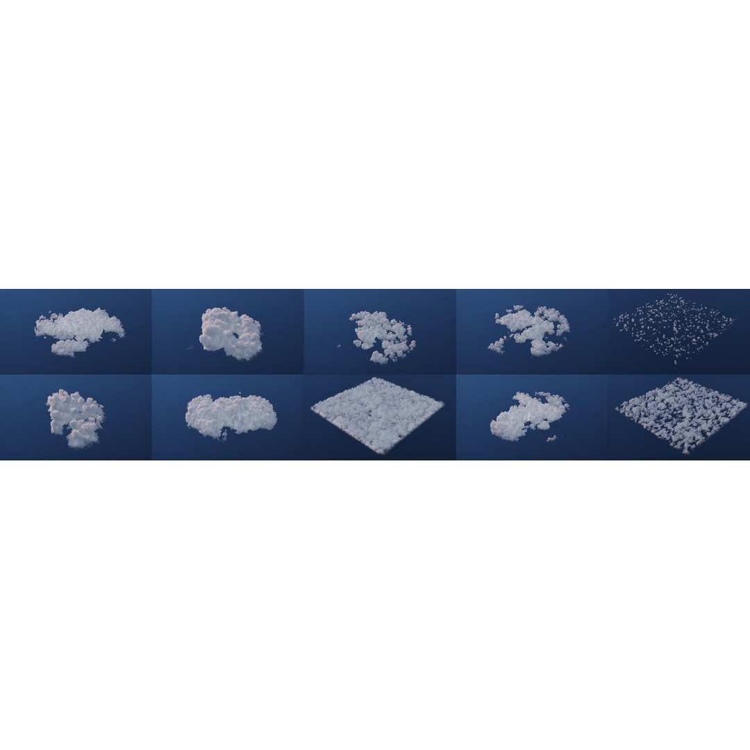 Volumetric Cloud Pack 3D Model – Realistic VDB Cloudscapes for Animation - View 4