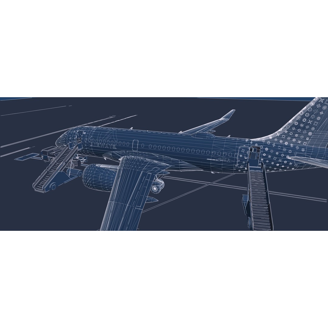 Airbus A220-100 3D Model – Detailed Commercial Aircraft Asset, FBX