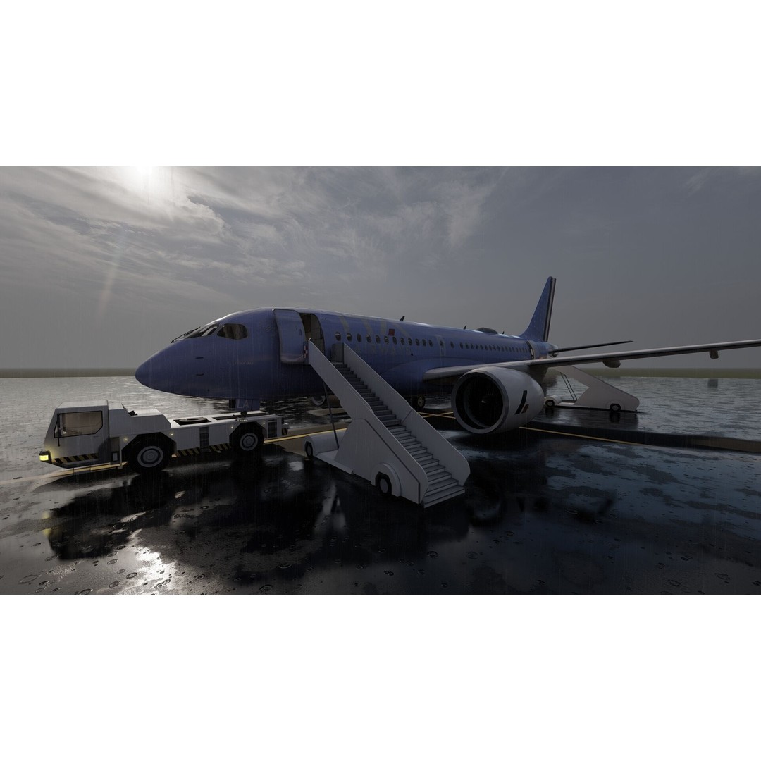 Airbus A220-100 3D Model – Detailed Commercial Aircraft Asset, FBX - View 11