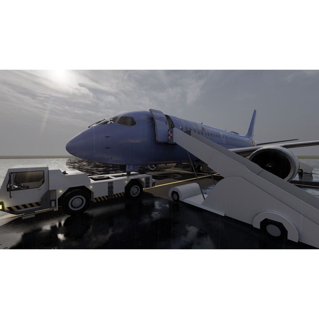 Airbus A220-100 3D Model – Detailed Commercial Aircraft Asset, FBX - View 12