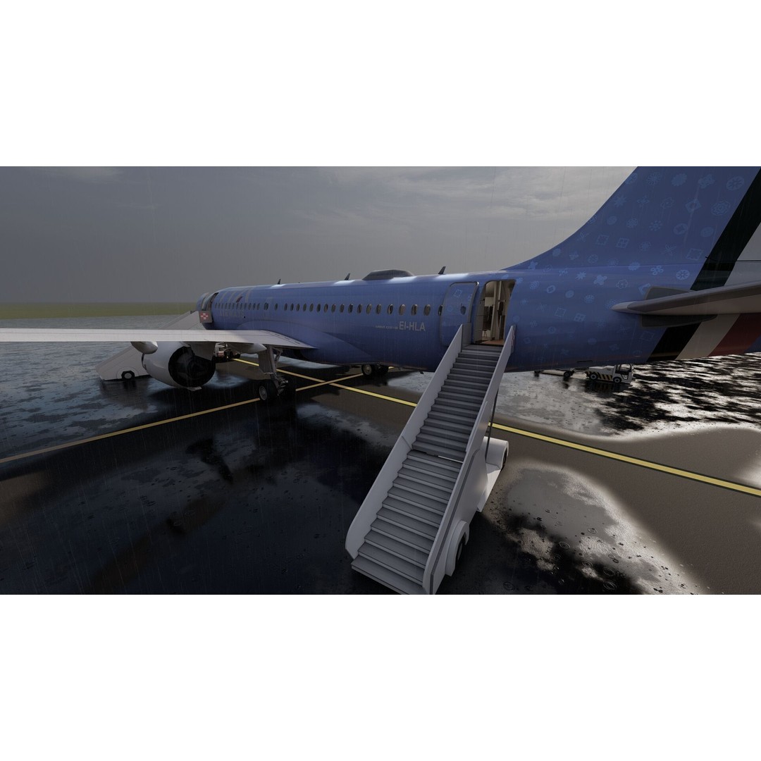 Airbus A220-100 3D Model – Detailed Commercial Aircraft Asset, FBX - View 14