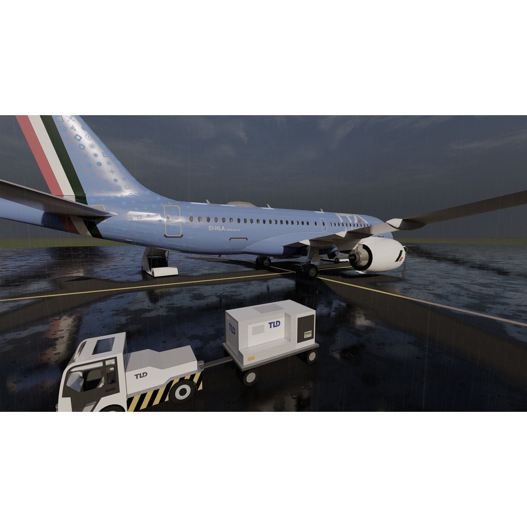 Airbus A220-100 3D Model – Detailed Commercial Aircraft Asset, FBX - View 15