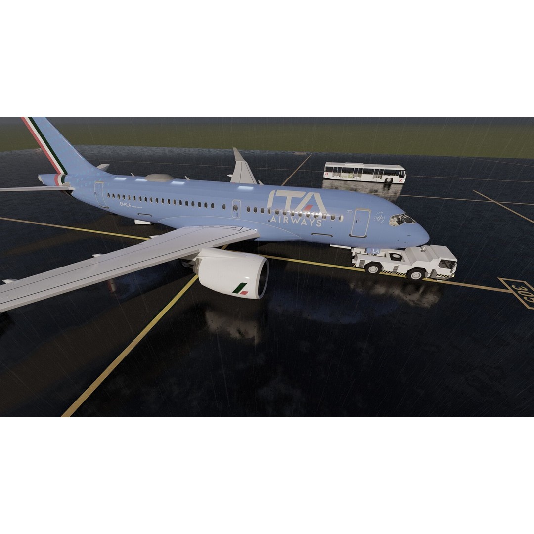 Airbus A220-100 3D Model – Detailed Commercial Aircraft Asset, FBX - View 17