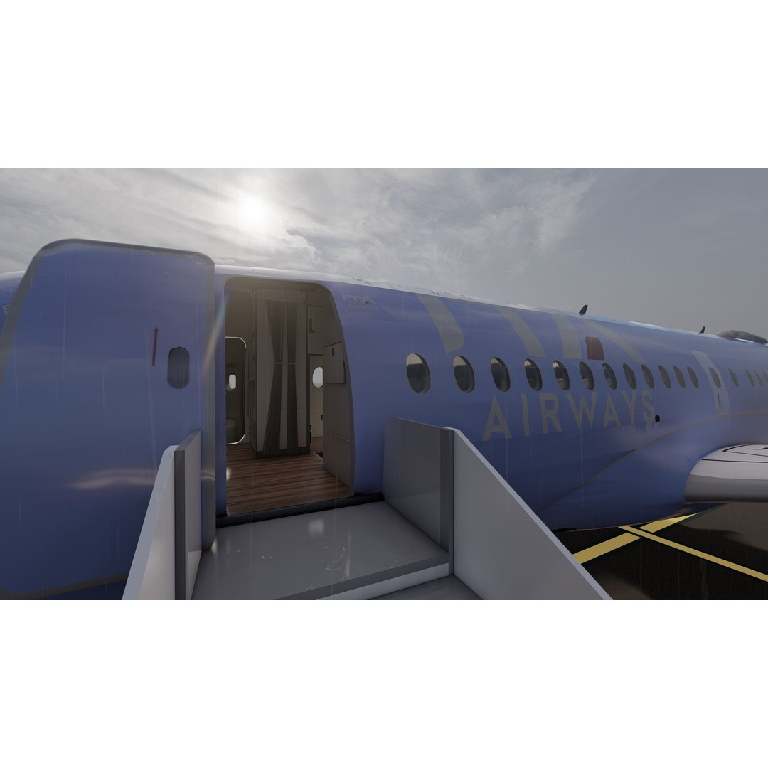 Airbus A220-100 3D Model – Detailed Commercial Aircraft Asset, FBX - View 19