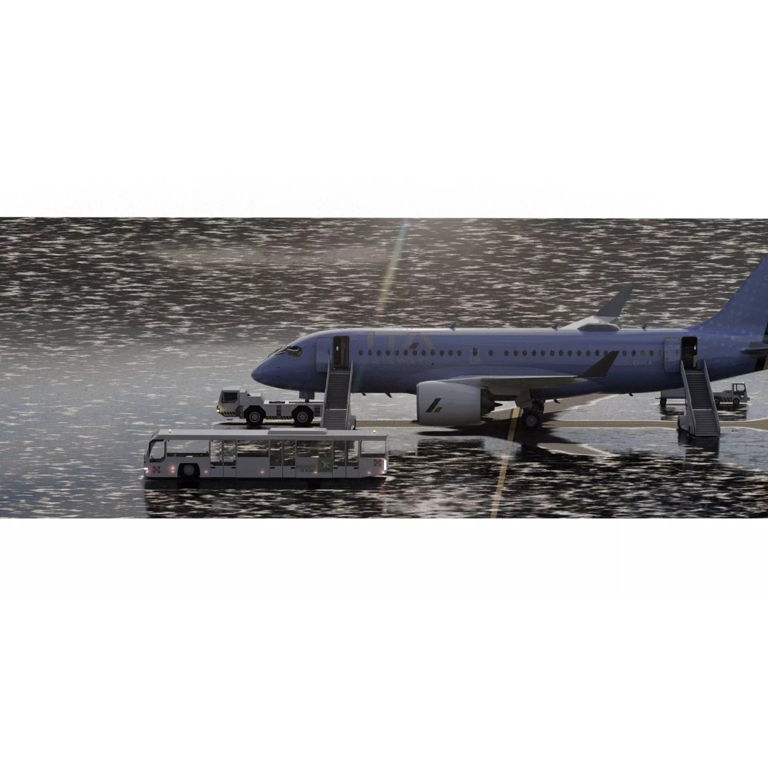 Airbus A220-100 3D Model – Detailed Commercial Aircraft Asset, FBX - View 2