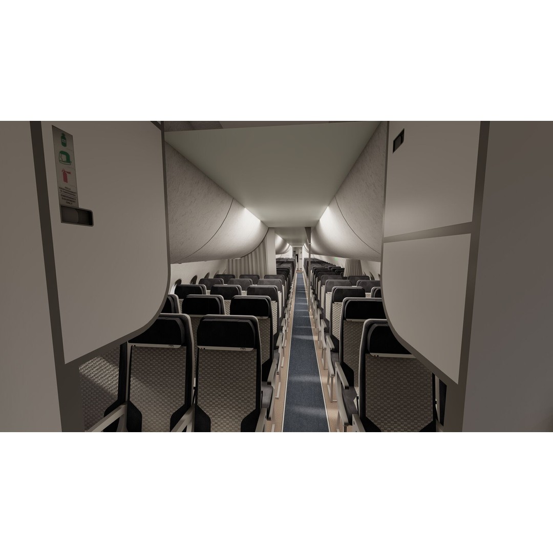 Airbus A220-100 3D Model – Detailed Commercial Aircraft Asset, FBX - View 21