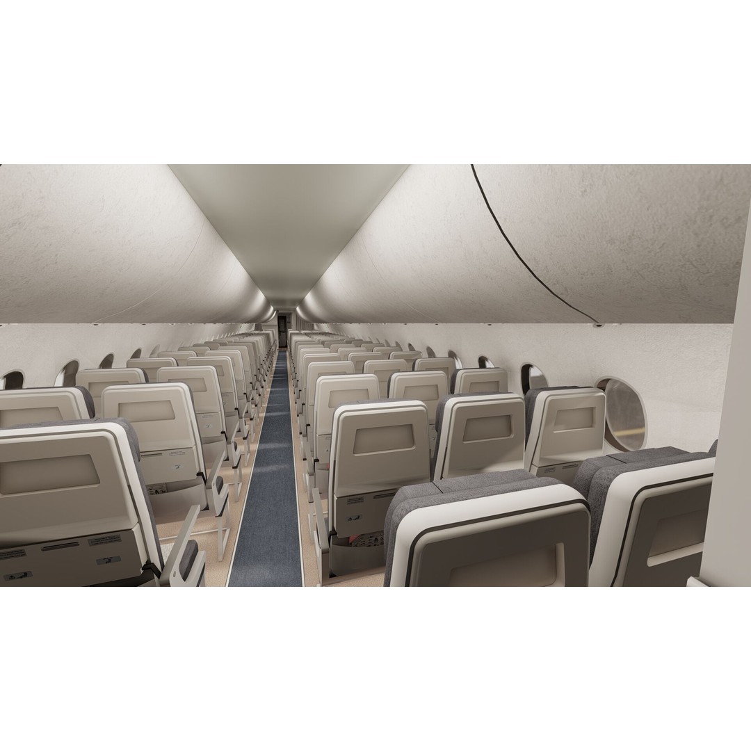 Airbus A220-100 3D Model – Detailed Commercial Aircraft Asset, FBX - View 26