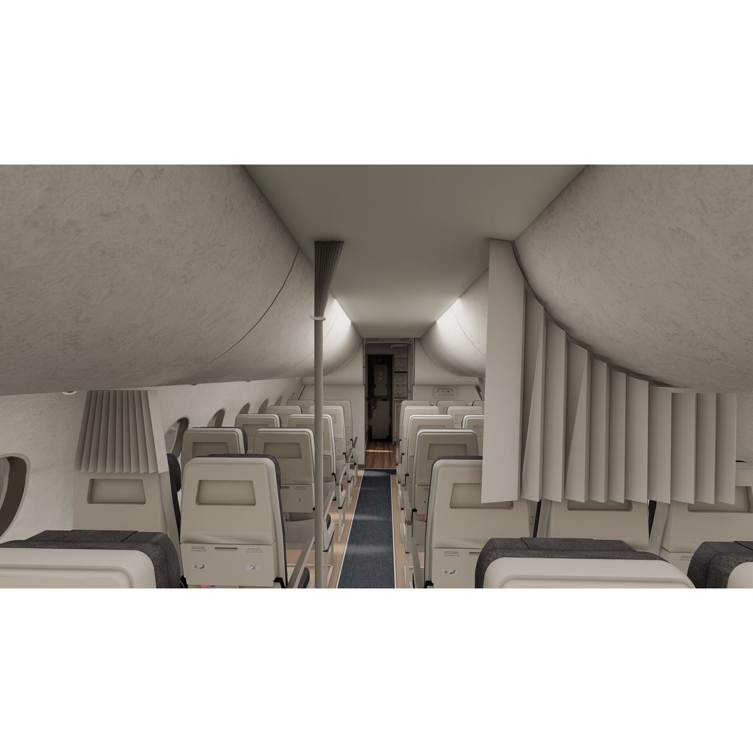 Airbus A220-100 3D Model – Detailed Commercial Aircraft Asset, FBX - View 28