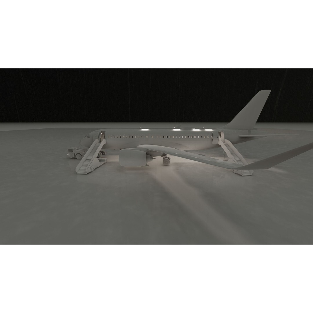 Airbus A220-100 3D Model – Detailed Commercial Aircraft Asset, FBX - View 29