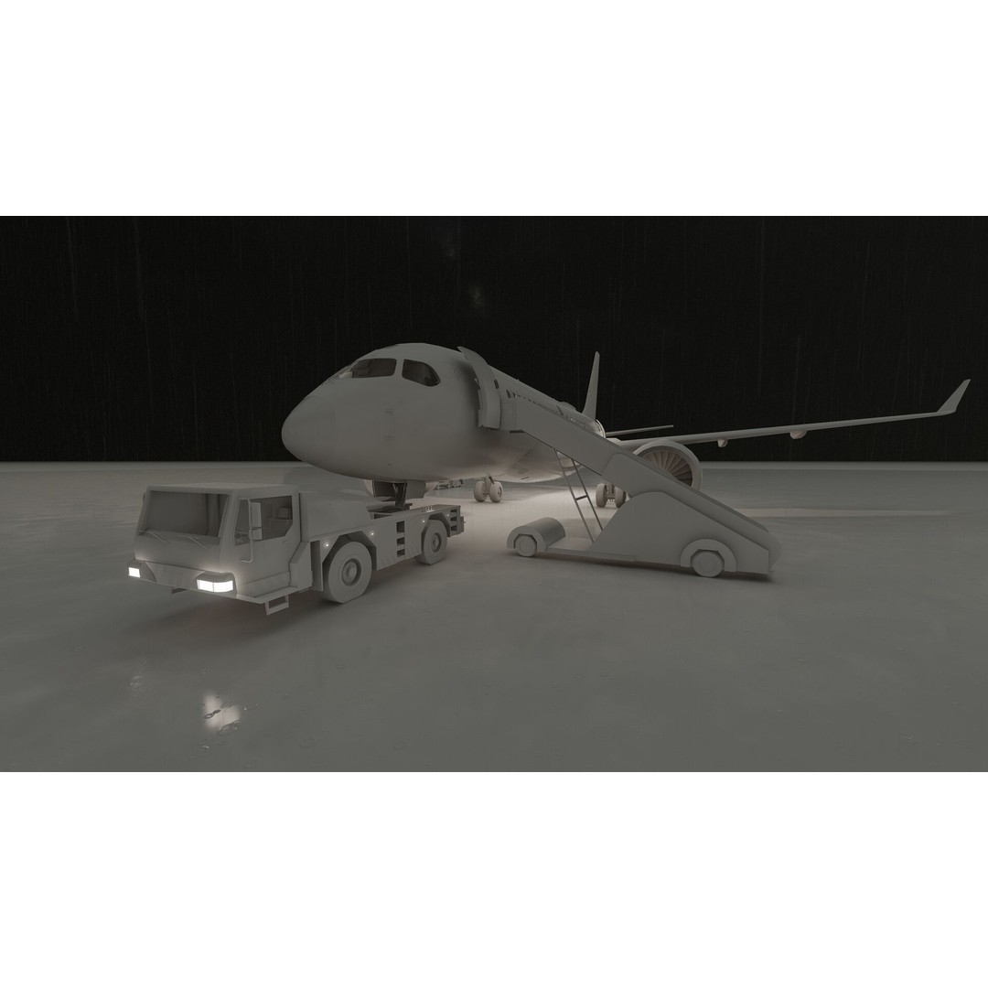 Airbus A220-100 3D Model – Detailed Commercial Aircraft Asset, FBX - View 33