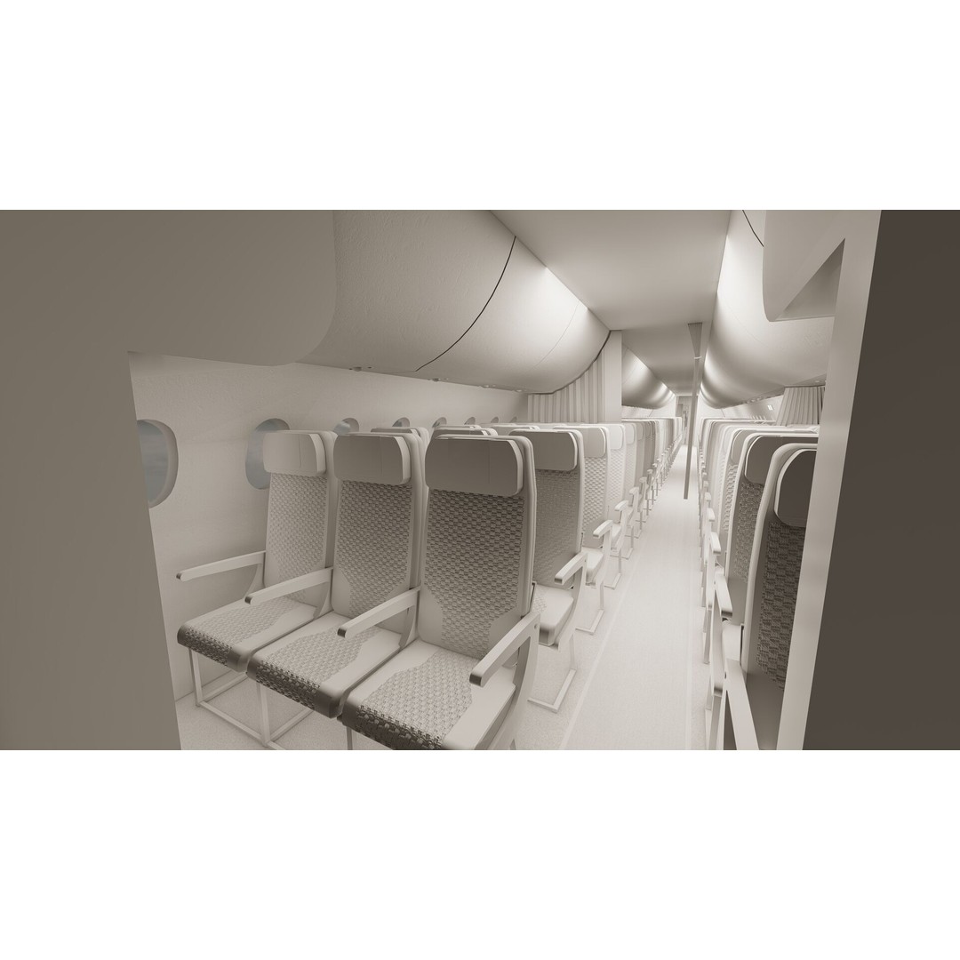 Airbus A220-100 3D Model – Detailed Commercial Aircraft Asset, FBX - View 37