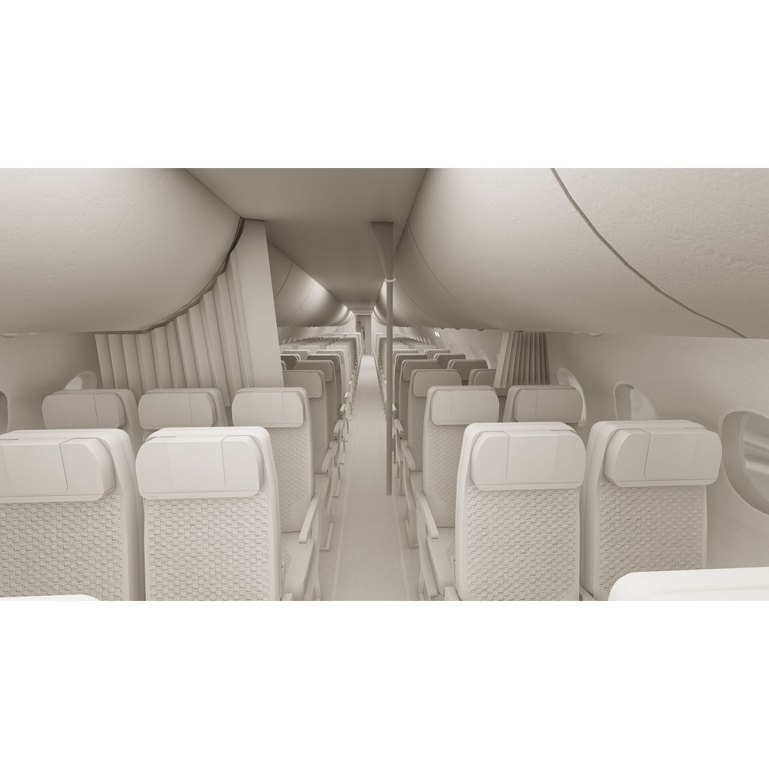 Airbus A220-100 3D Model – Detailed Commercial Aircraft Asset, FBX - View 38