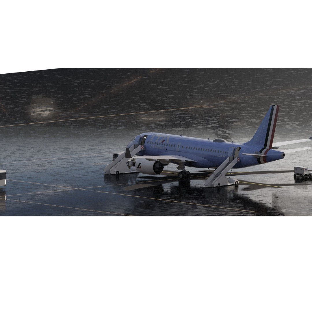 Airbus A220-100 3D Model – Detailed Commercial Aircraft Asset, FBX - View 5