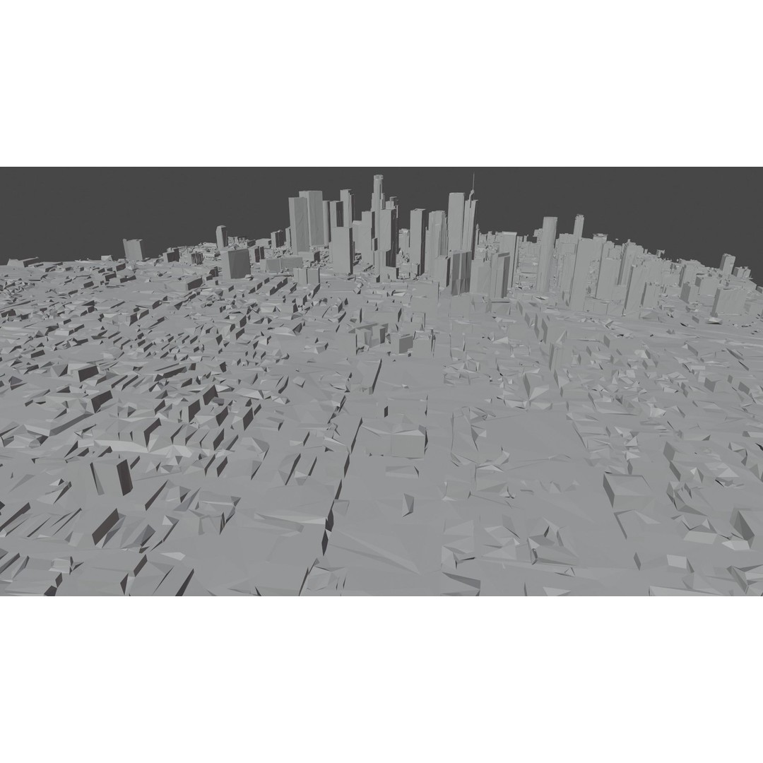 Los Angeles Cityscape 3D Model – Photogrammetry Asset, FBX