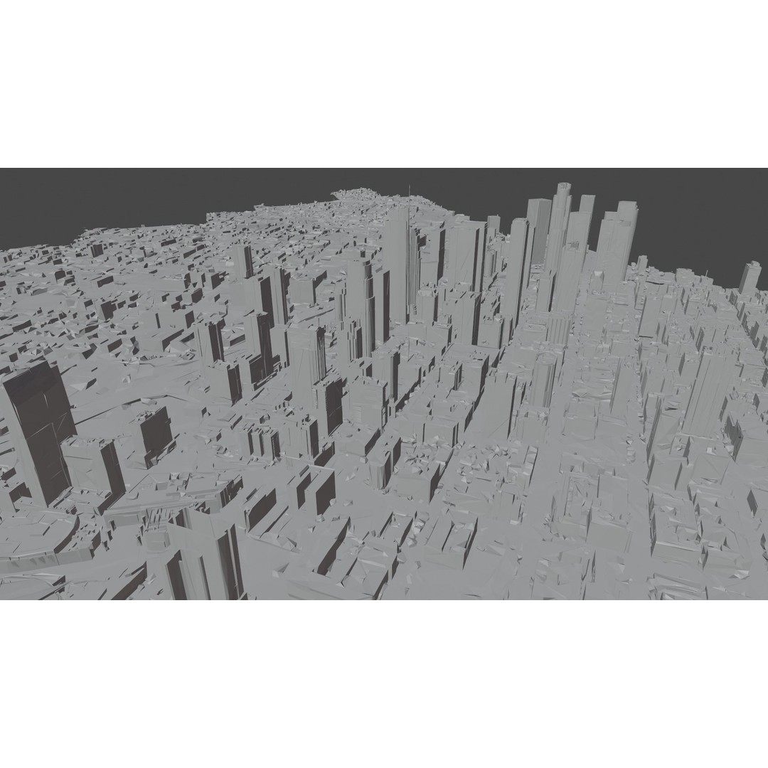 Los Angeles Cityscape 3D Model – Photogrammetry Asset, FBX - View 11