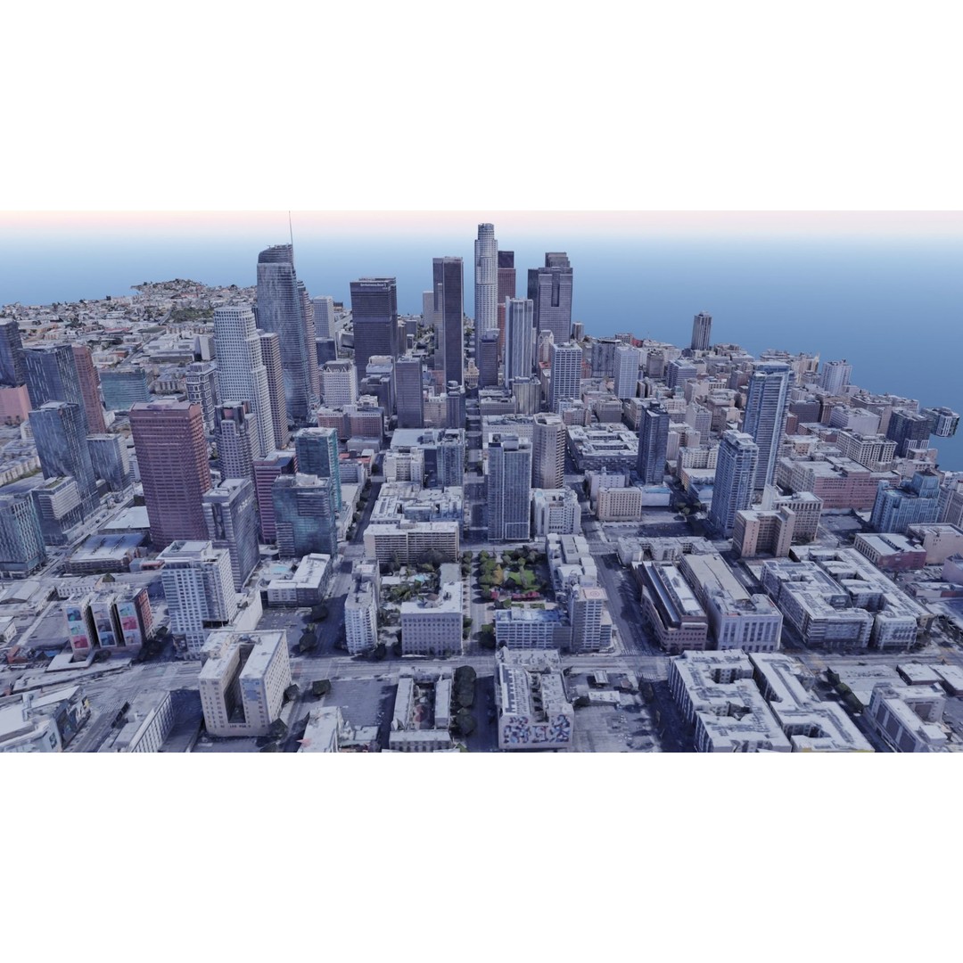 Los Angeles Cityscape 3D Model – Photogrammetry Asset, FBX - View 4