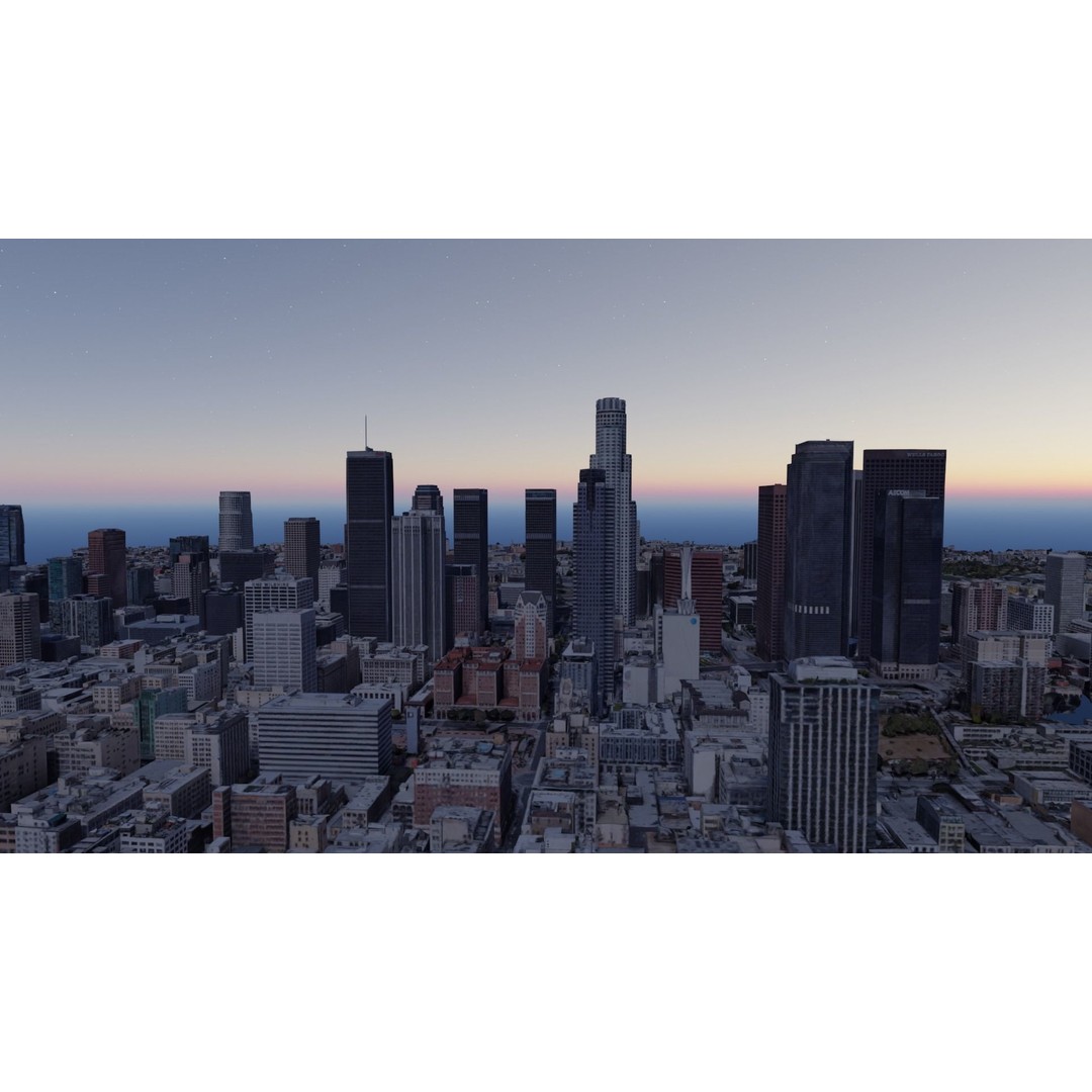 Los Angeles Cityscape 3D Model – Photogrammetry Asset, FBX - View 5