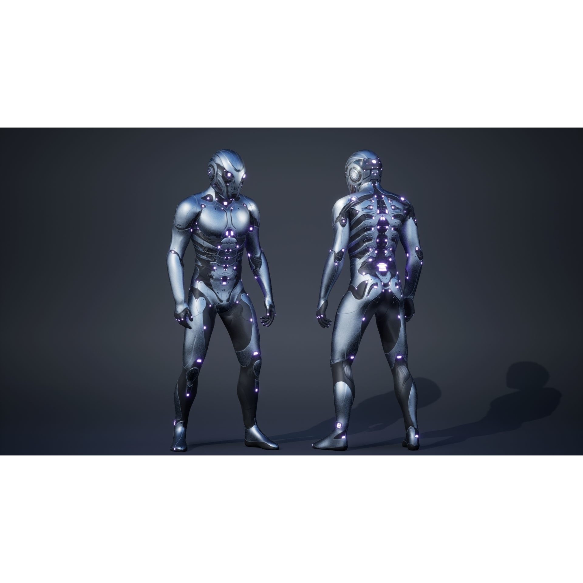 Robot Male 1 - Low-Poly Game-Ready 3D Model