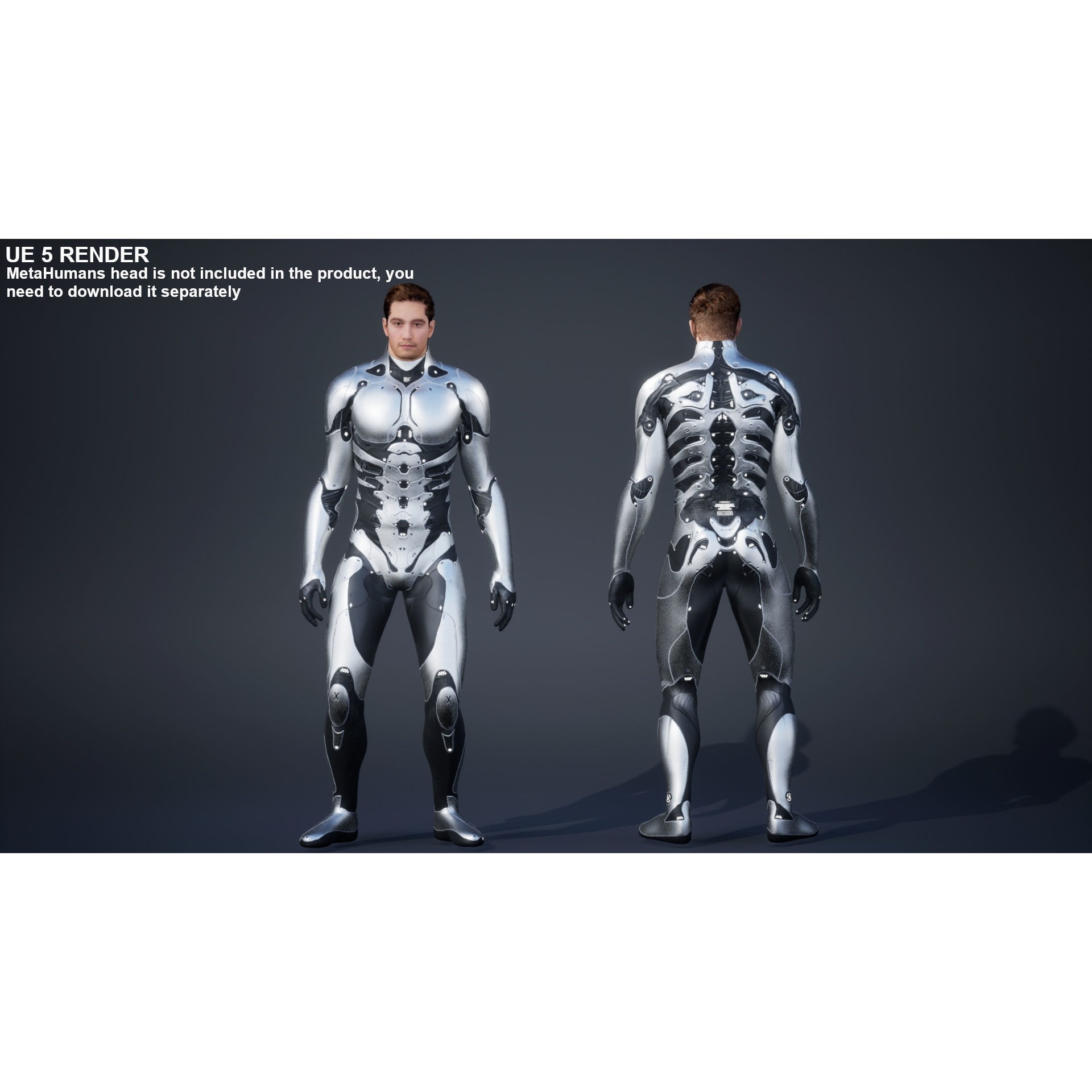 Robot Male 1 - Low-Poly Game-Ready 3D Model - View 10